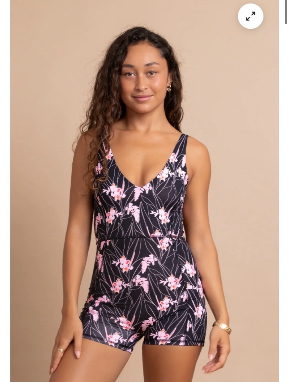 Fighting Eel Active Romper Onesie Talia Noir Shell Ginger Size Large